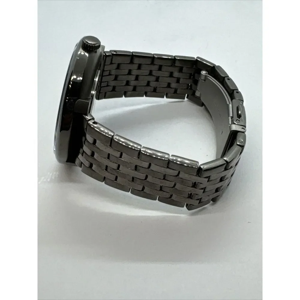 Fossil Hutton BQ2441 Men's Black Stainless Steel Analog Dial Quartz Watch JNA356